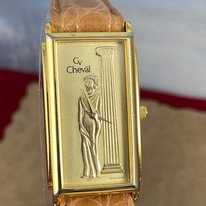 Vintage Rare CV Cheval Watch with Greek Goddess